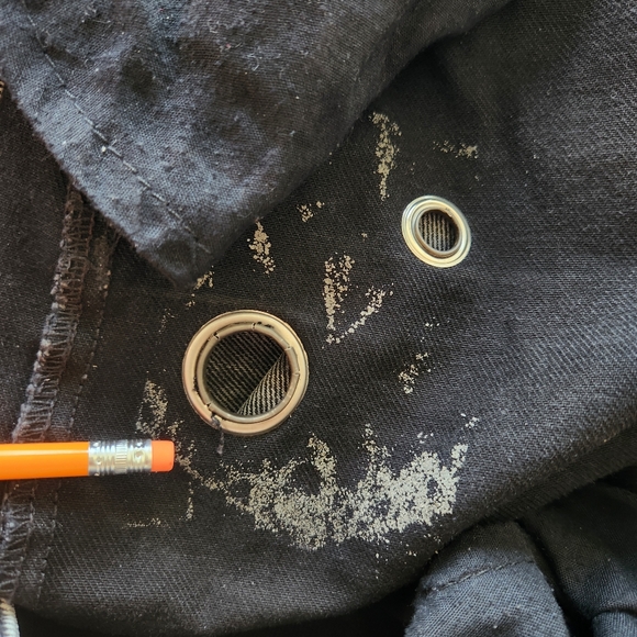 Hot Topic Black Star Grommet Wide Leg Denim Pants Jeans Grunge Goth Punk Size 7 - Picture 17 of 17